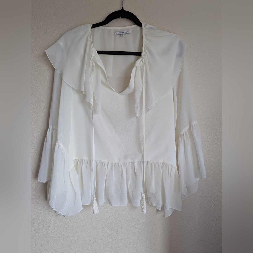 Rebecca Minkoff Ivory Ruffled Blouse Size XXS